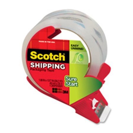 PINPOINT Packing Tape w-Reusable Disp- 2in.x22.2 Yds.- Clear PI128144